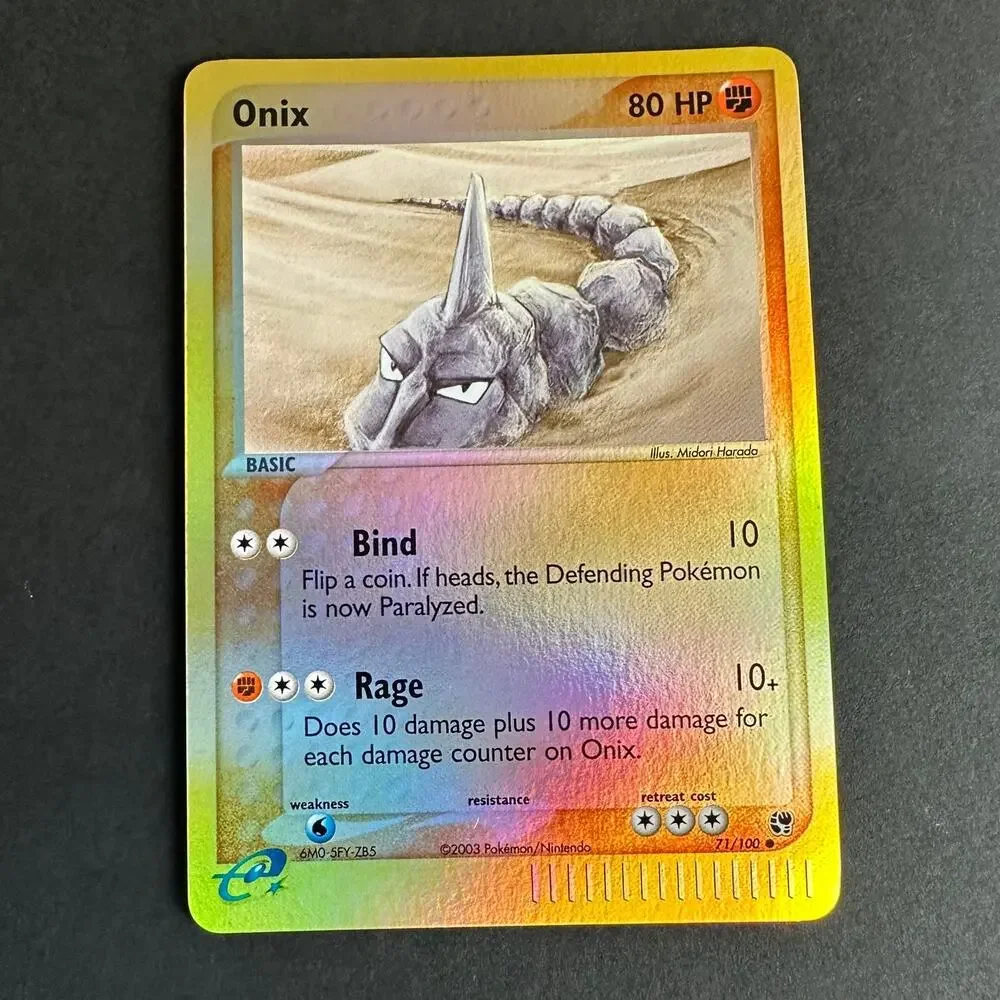 Pokemon TCG Onix EX Sandstorm 71/100 Common Reverse Holo NM